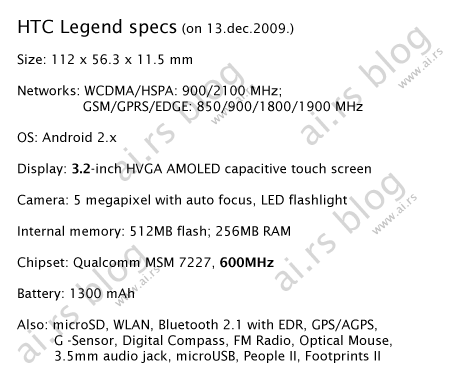 htc-legend-specs htc-legend-specs