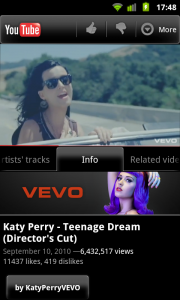 VEVO on YouTube Android Native App screenshot