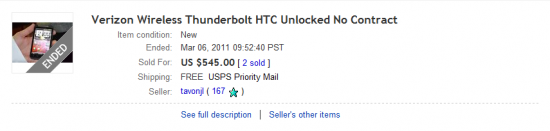 thunderbolt-on-ebay