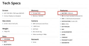 SGN Tech Specs