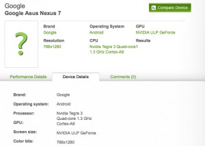 Google Nexus tab