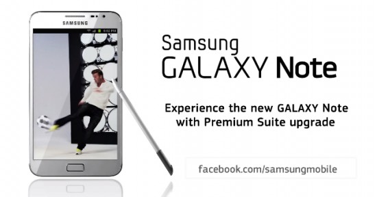 Samsung Galaxy Note premium suite upgrade