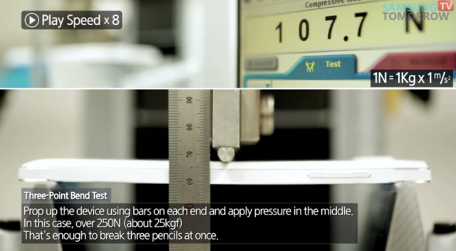 samsung note 4 bend test