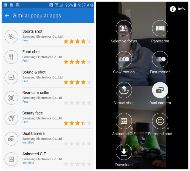 Apps fotocamera Samsung Galaxy S6