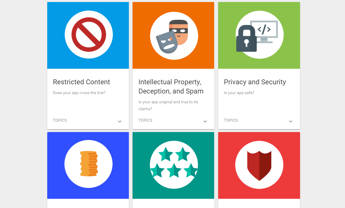 about developer content policy about developer content policy