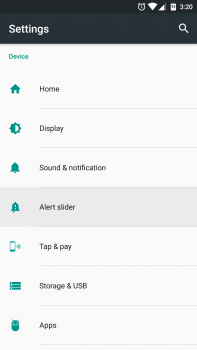 OnePlus 3 Alert Slider settings Screenshot_20160622-152051