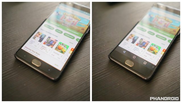 OnePlus 3 capacitive onscreen buttons
