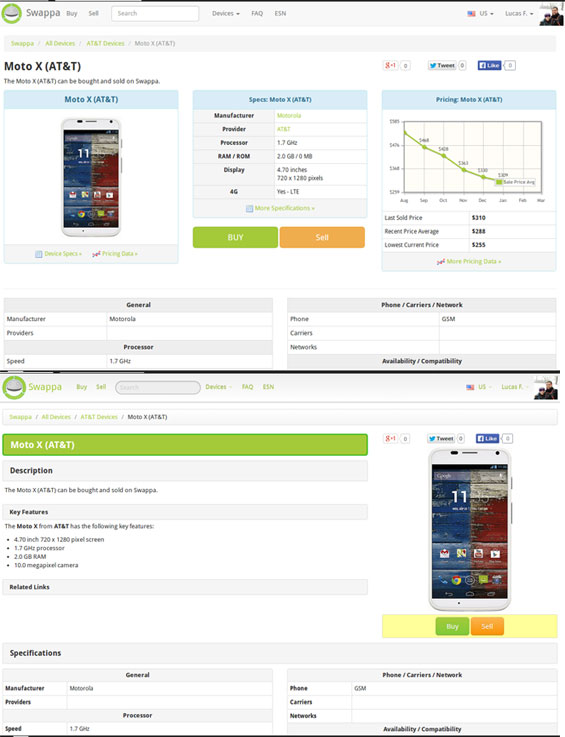 swappa website updated adds better mobile support